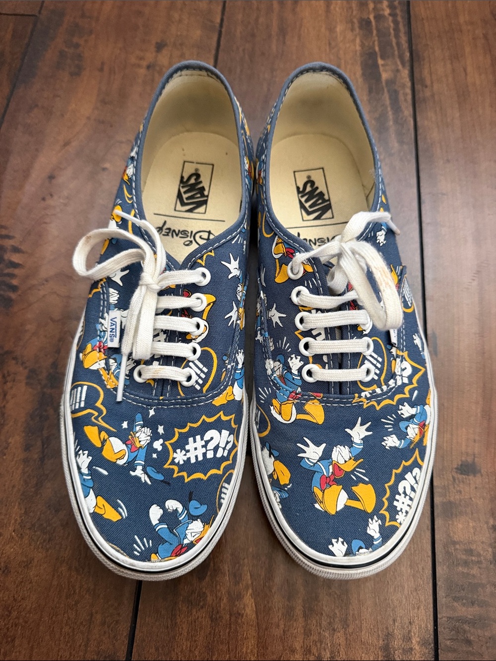 Vans/Disney Adult Navy Canvas Sneakers with Yellow & White- Donald Duck